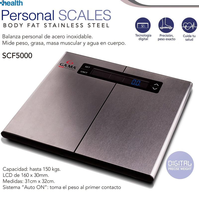 Balanza Digital Personal Scale Inteligente 12 Lecturas Guinda