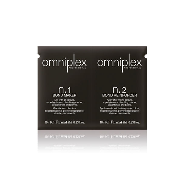 Omniplex Kit 10 ml de Farmavita con N1 bond maker y N2 bond reinforcer para teñir el cabello