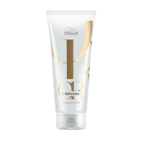 Acondicionador Wella Oil Reflections 200 ml para hidratar cabellos dañados
