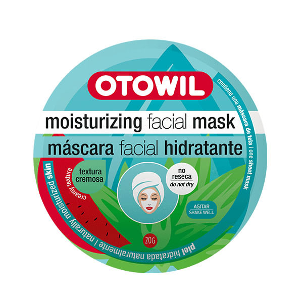Máscara Facial Hidratante Otowil con ácido hialurónico