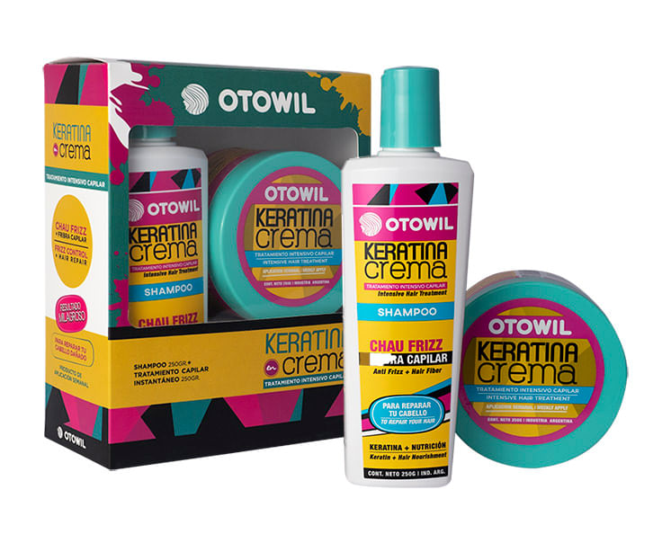 Combo Otowil Keratina Shampoo 250ml Tratamiento Intensivo