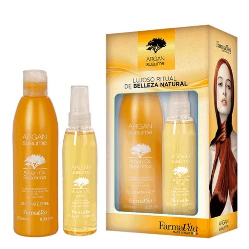 Pack Farmavita Argan Sublime Shampoo+Elixir100ml