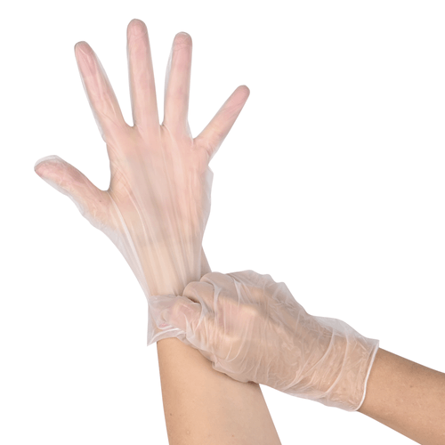 Caja  De 100 Guantes De Vinilo Transp. Talla M