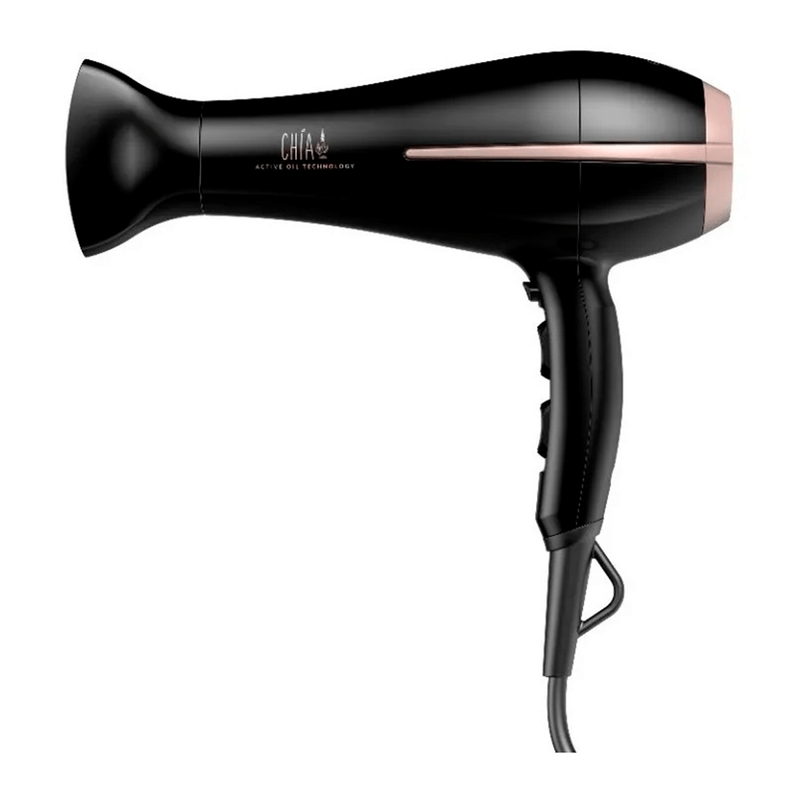 Secador marca Gama Bora Chía color negro con rosado