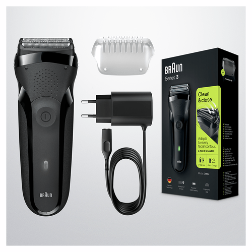 Afeitadora Braun Serie 3, 300 Black