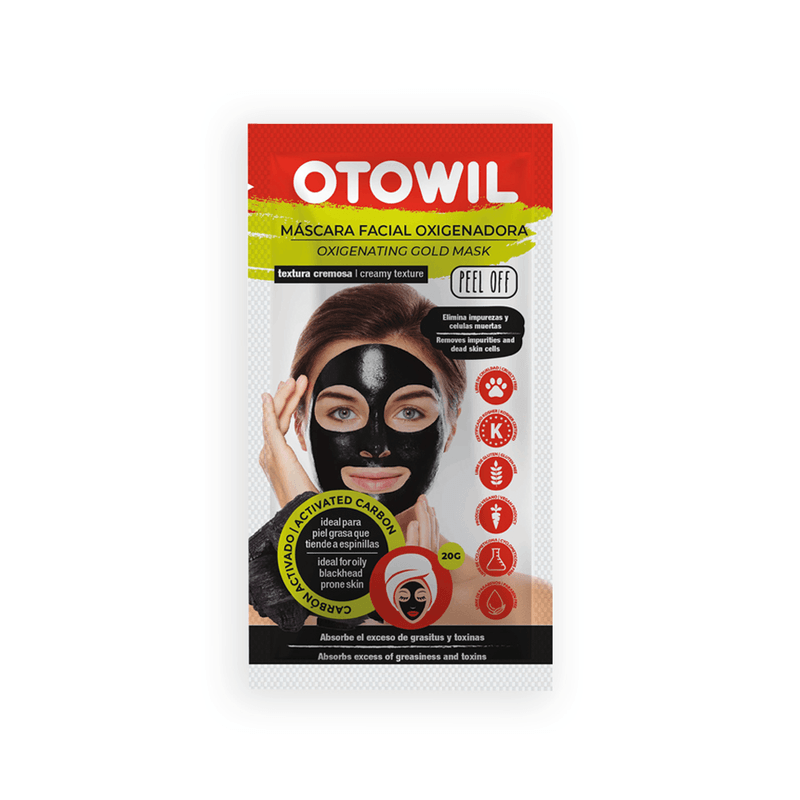 Máscara Facial Oxigenadora marca Otowil para pieles sebosas y con acné
