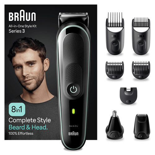 Corta Pelos Serie 3, 3441 Negro con verde