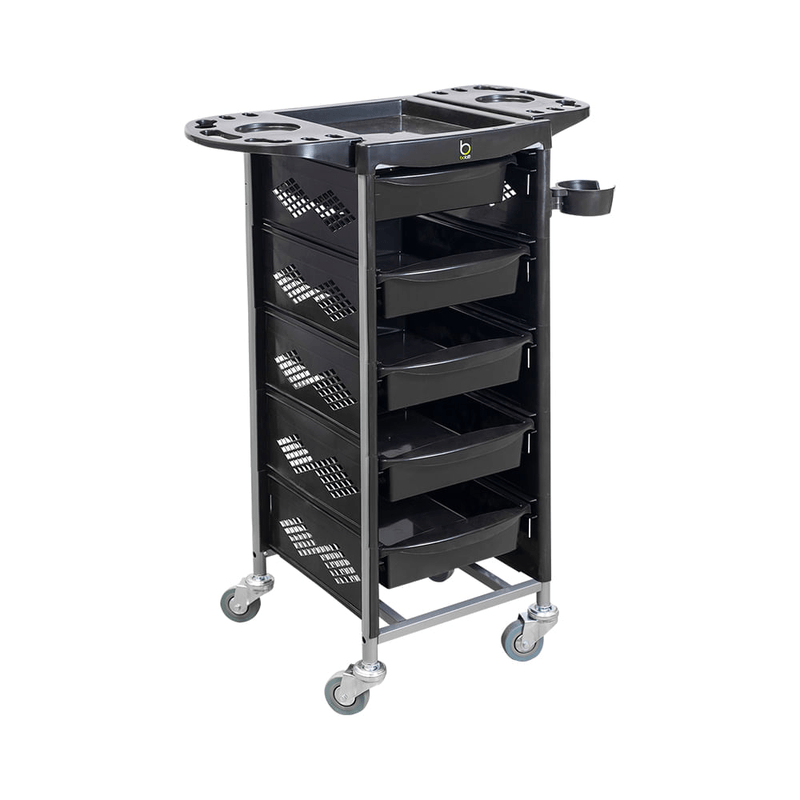 Carro-Ayudante-Negro-148-con-5-cajones-y-ruedas-para-peluqueria