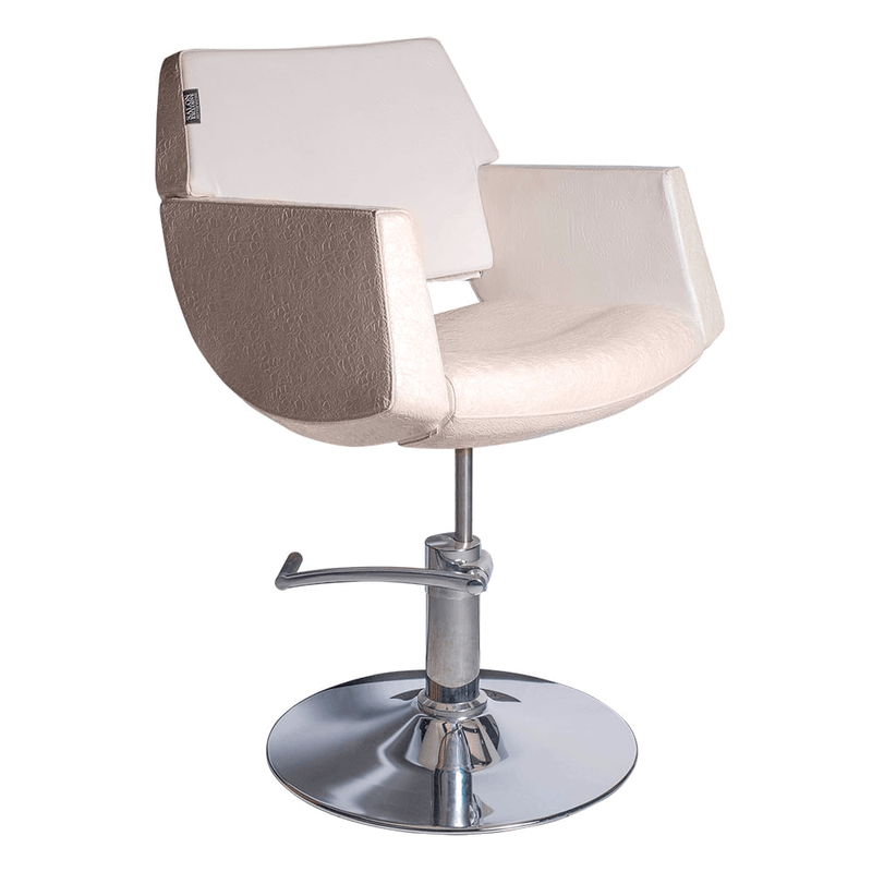 Sillon-Mono-Light-Charol-para-peluqueria-color-Blanco-con-respaldo-apoyabrazos-y-palanca-para-regular-altura