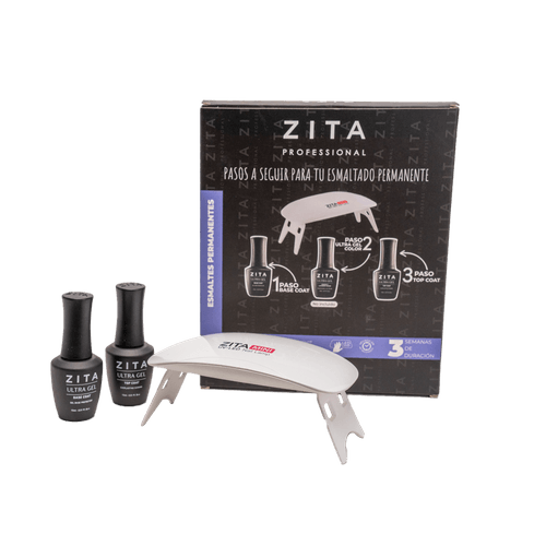 Combo Zita Star Kit (Base Coat+ Top Coat + Mini Lámpara Uv Led)