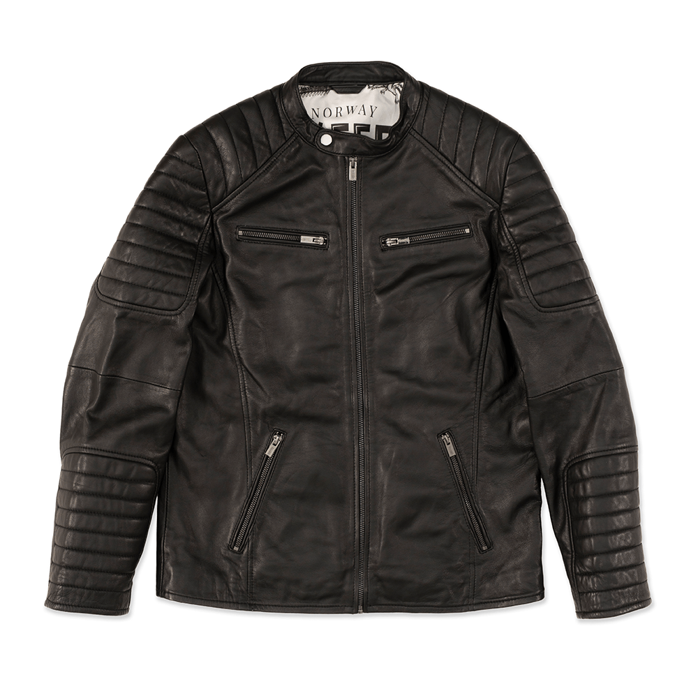Chaqueta de Cuero Negra Boffel