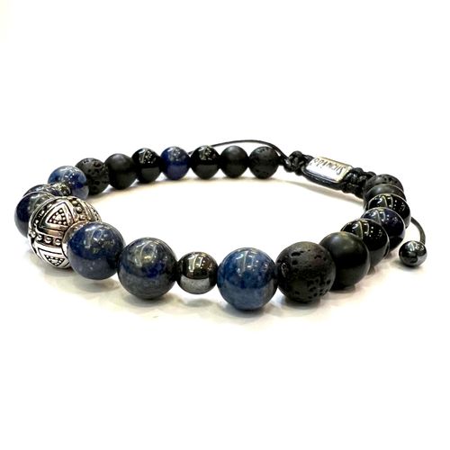 Pulsera de Piedra y accesorio de plata