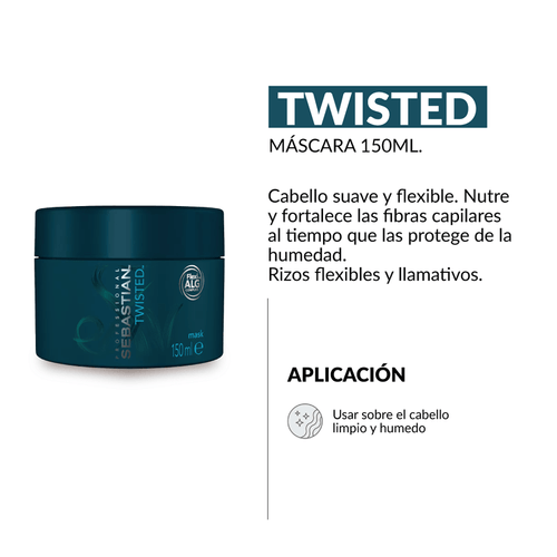 Máscara Sebastian Twisted 150ml - Rulos Increíbles