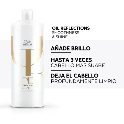 Shampoo Wella Oil Reflections 1L - Brillo y Suavidad