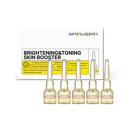 Differ&Deeper Bright & Toning Skin Boost Starter 5 Unidades  Tratamiento Iluminador y Tonificante
