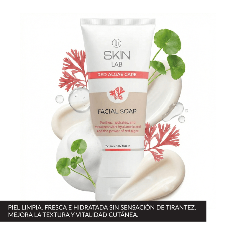 Jabón facial con ácido hialurónico y algas rojas - TUA