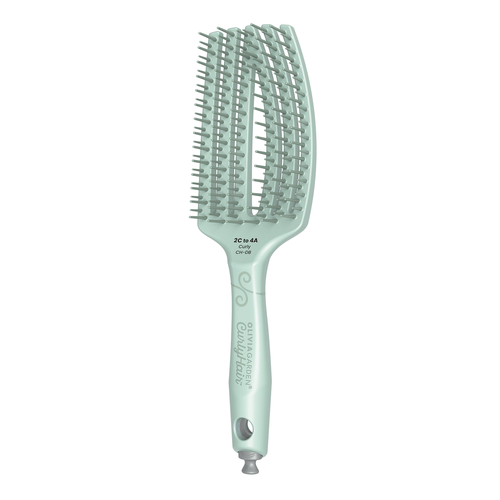 Cepillo Olivia Garden Curly Single Bristle Verde